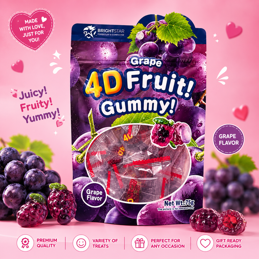 4D Fruit Gummy – Grape Flavor! 🍇